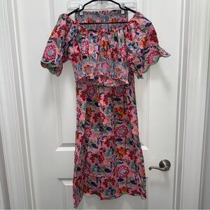 NWT Cella & Flo Pink Maternity/Nursing Friendly Crop top & Pants set